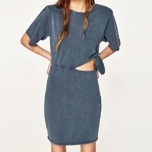 Zara sexy mini dress with shoulder pads cutouts